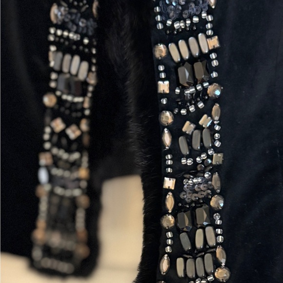 Rickie Freeman for Teri Jon Embellished Velvet Evening Jacket — Size 6 - Picture 4 of 6